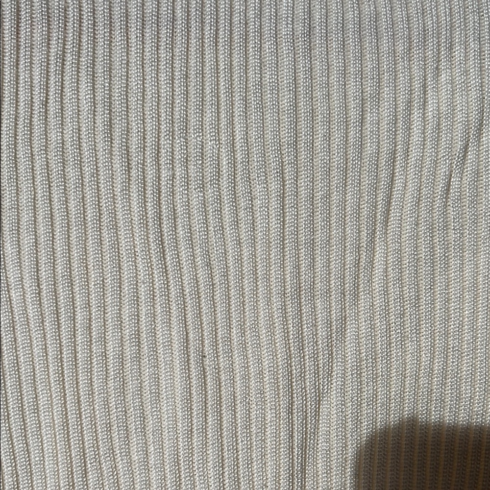 34-Cream Ribbed Turtleneck Sweater - Picture 5 of 6